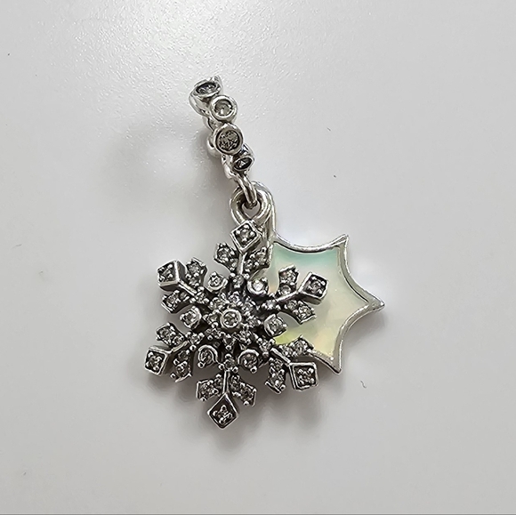 Pandora Jewelry - Pandora Opalescent Snowflake Double Dangle Charm